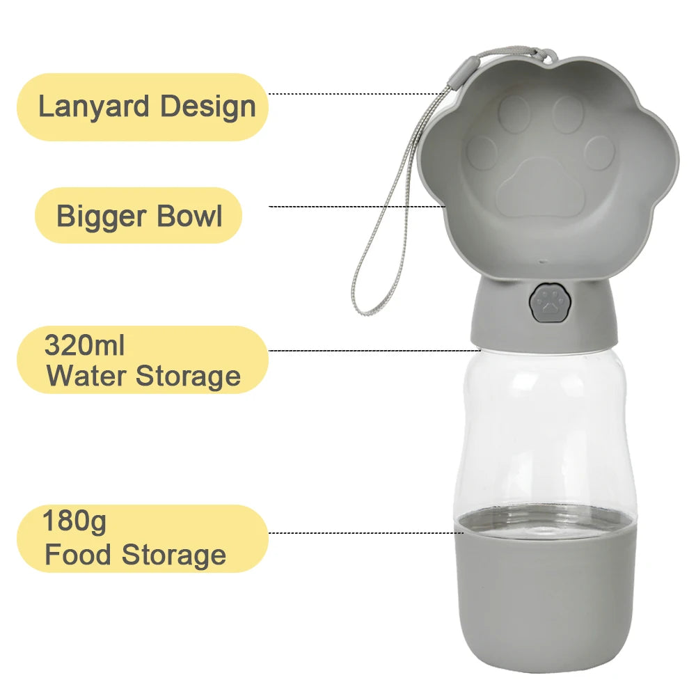 2-in-1 Pet Food & Water Travel Bottle